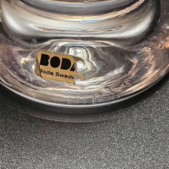 Kosta Boda Glass Bud Vase 4" Sweden Crystal minimalist Art Deco artistic design - Picture 4 of 10